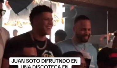 Juan Soto's reaction to "Soto Shuffle" being played in the club