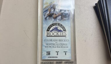 Old Rockies tix my dad saved
