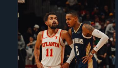 Trae giving Murray love after the game.