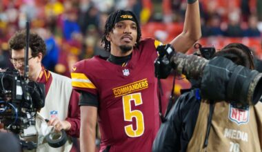 Jayden Daniels is the first player since 1935 to lead Washington’s football team in total passing yards and total rushing yards