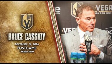 Bruce Cassidy Postgame 12/31: Let's Move On & Get Ready For Philly