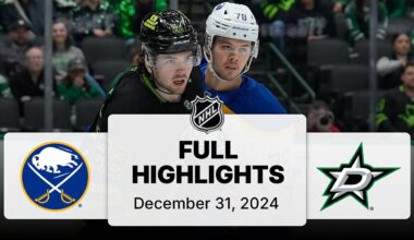 NHL Highlights | Sabres vs. Stars | December 31, 2025