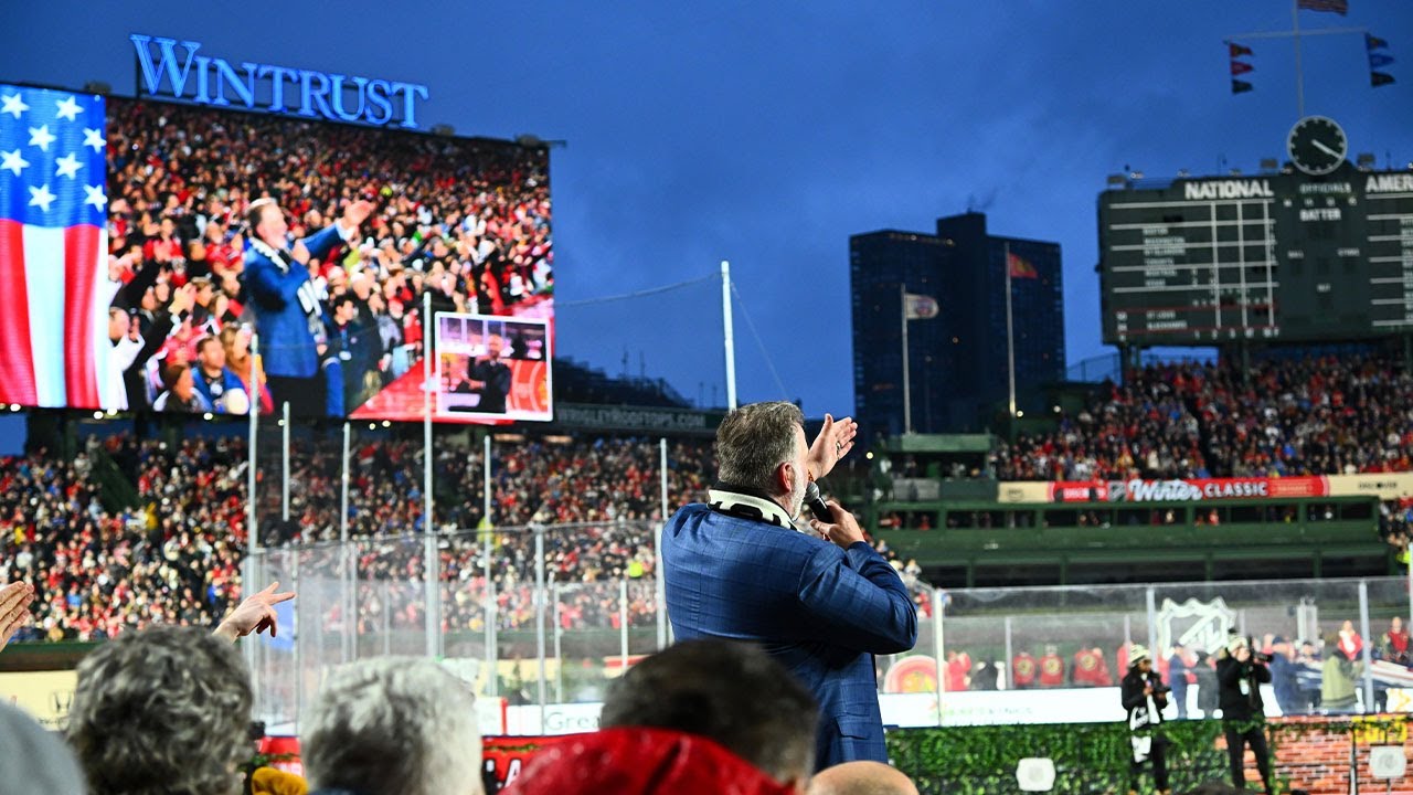Jim Cornelison delivers EPIC anthem at Wrigley Field 🎤🏒⚾️