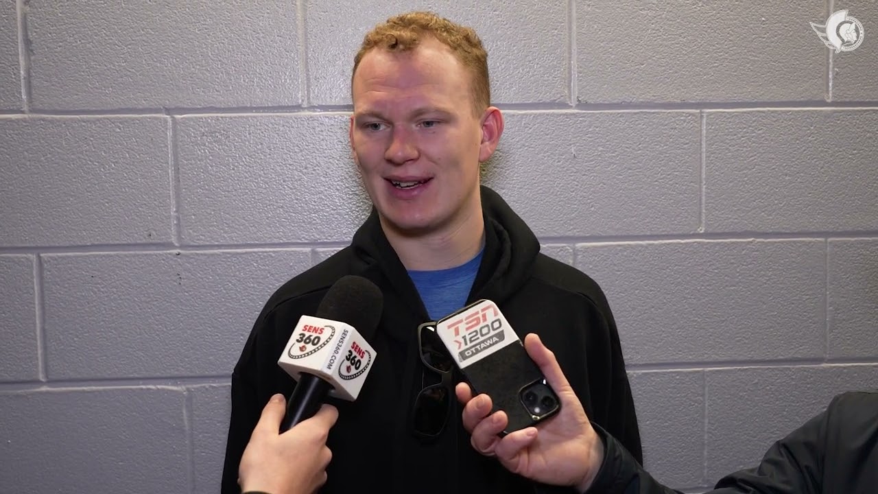Jake Sanderson, Brady Tkachuk, and Travis Green Media Availability - Jan. 1