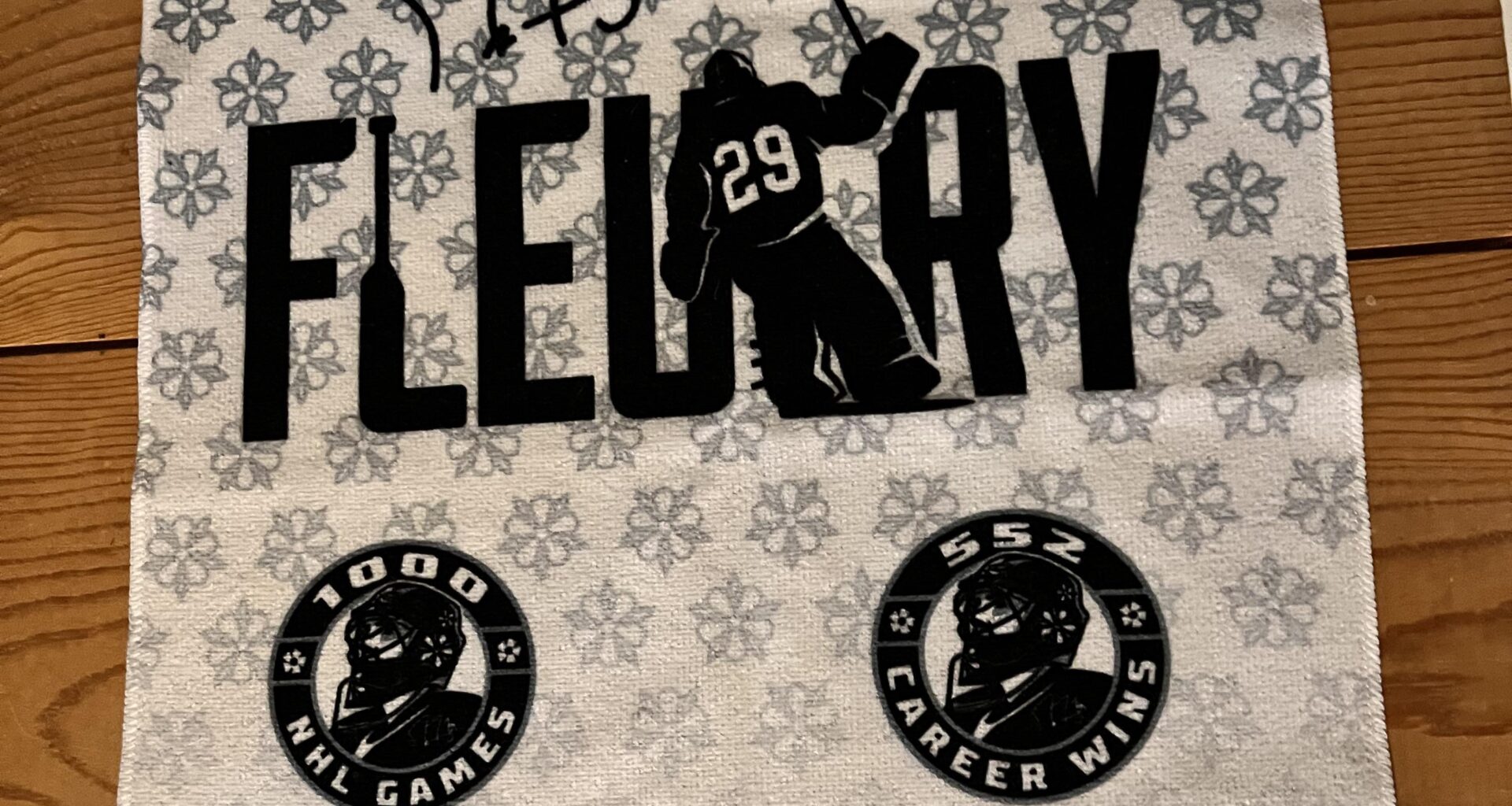 Was lucky enough to attend my first Wild game last year on Fleury night. Kept this towel but I think it should go to a home that will appreciate it more.