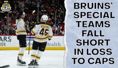 Bruins' Special Teams Fall Short In Loss To Capitals | The Skate Pod, Ep. 386