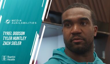 Dodson, Huntley and Sieler meet with the media l Miami Dolphins