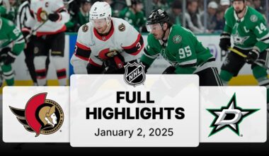 NHL Highlights | Senators vs. Stars - January 2, 2025