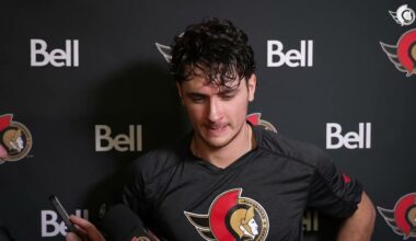 Brady Tkachuk, Ridly Greig, Shane Pinto, Travis Green Postgame Media vs DAL