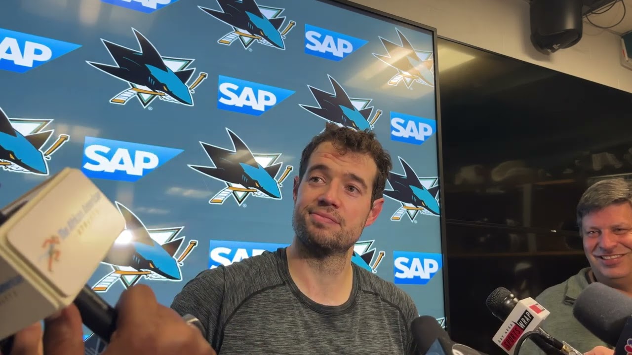 Vlasic Happy To Be Back for Sharks' Win