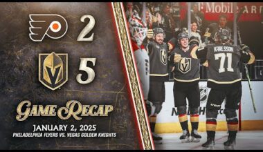 HIGHLIGHTS | Vegas Golden Knights 5, Philadelphia Flyers 2 | Jan. 2, 2025