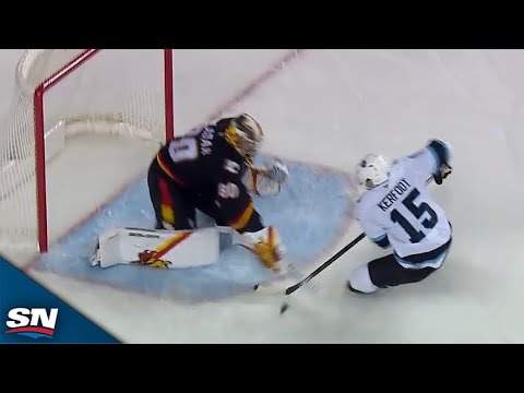 Flames' Dan Vladar Denies Utah HC's Alexander Kerfoot On Penalty Shot