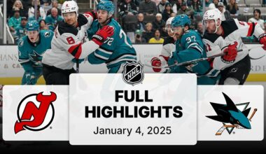 NHL Highlights | Devils vs. Sharks - January 04, 2025