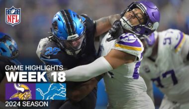 Minnesota Vikings vs. Detroit Lions Game Highlights | NFL 2024 Season Week 18