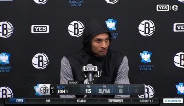 Keon Johnson reflects on the Nets performance over the 76ers