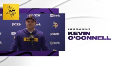 Kevin O’Connell on Sam Darnold's Tough Night in Detroit & Vikings Offense's Red Zone Struggles