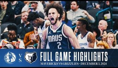 Dallas Mavericks Highlights vs. Memphis Grizzlies | December 3, 2024