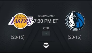 Los Angeles Lakers @ Dallas Mavericks Live Scoreboard