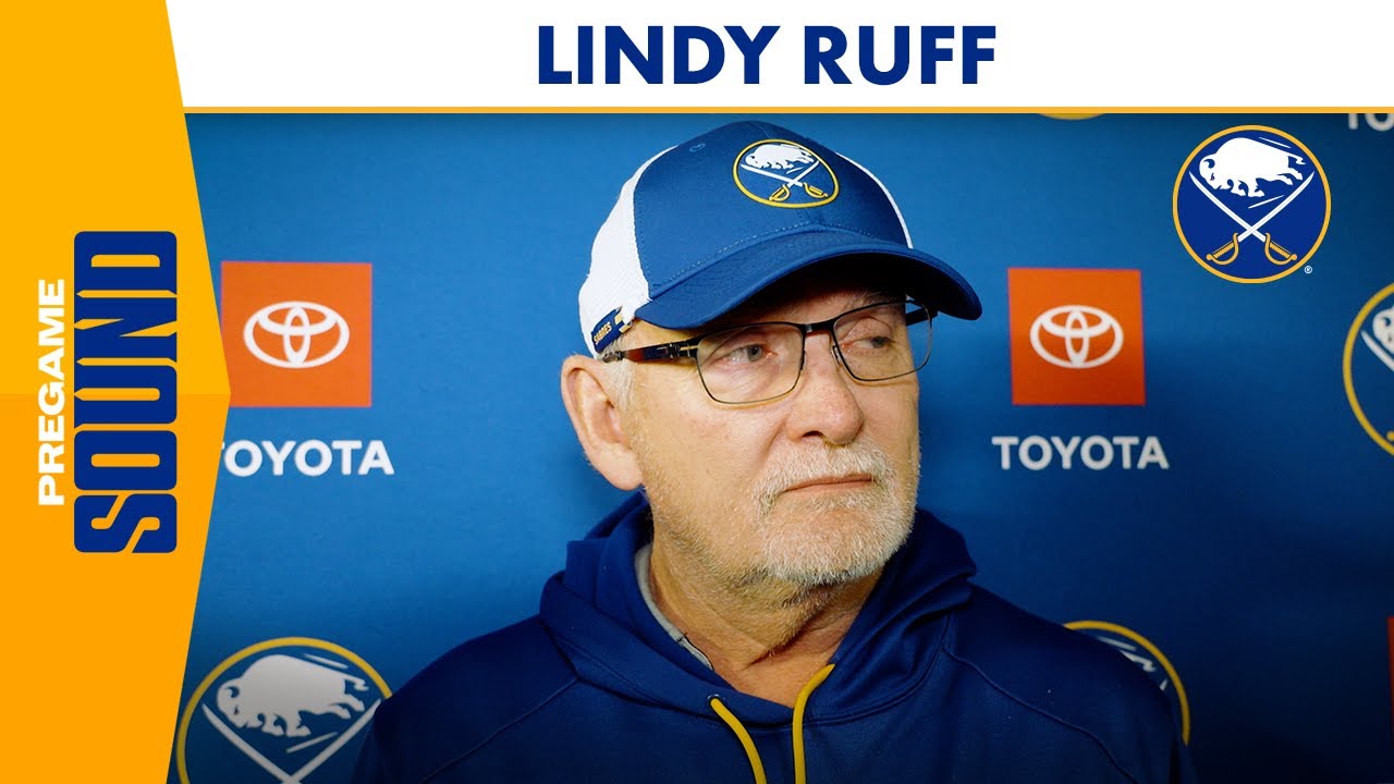 Aube-Kubel & Gilbert In, Bryson & Lafferty Out Against Vegas| Buffalo Sabres Coach Lindy Ruff
