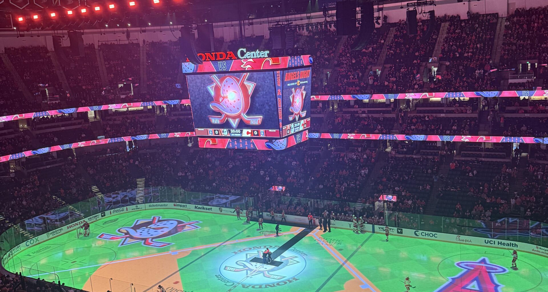 Angels night at the Ducks game tonight!