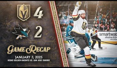 HIGHLIGHTS | Vegas Golden Knights 4, San Jose Sharks 2 | Jan. 7, 2025
