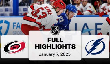 NHL Highlights | Hurricanes vs. Lightning | January 07, 2025