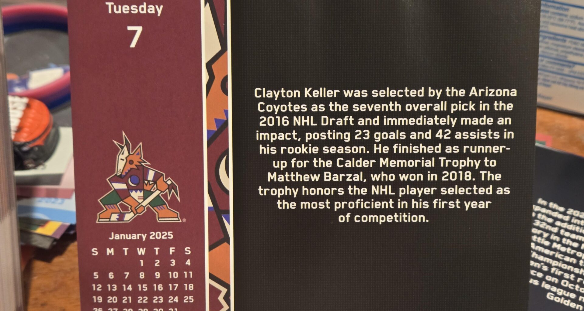Turned over the official NHL desk calendar yesterday and got sad :(