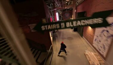Swaggy P Skates Through Wrigley Field at Night