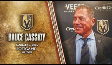 Bruce Cassidy Postgame 1/7: The Whole Bench Was Engaged & Dialed In