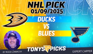 Anaheim Ducks vs St Louis Blues 1/9/25 NHL Pick Prediction