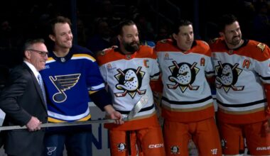 Blues celebrate Cam Fowler's 1,000th NHL game