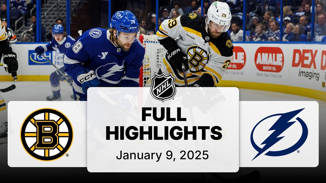 NHL Highlights | Bruins vs. Lightning | January 09, 2025