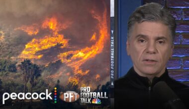 What California wildfires mean for Vikings-Rams Wild Card game | Pro Football Talk | NFL on NBC