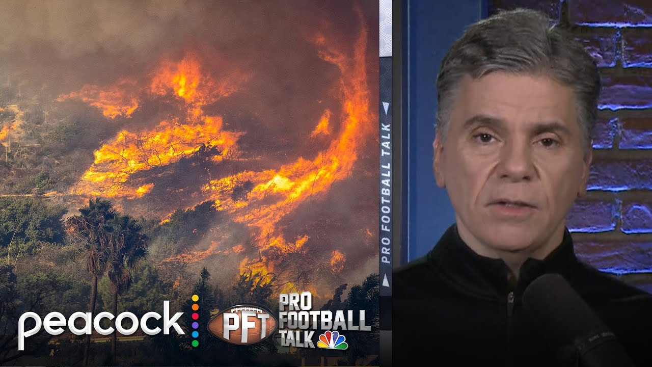 What California wildfires mean for Vikings-Rams Wild Card game | Pro Football Talk | NFL on NBC