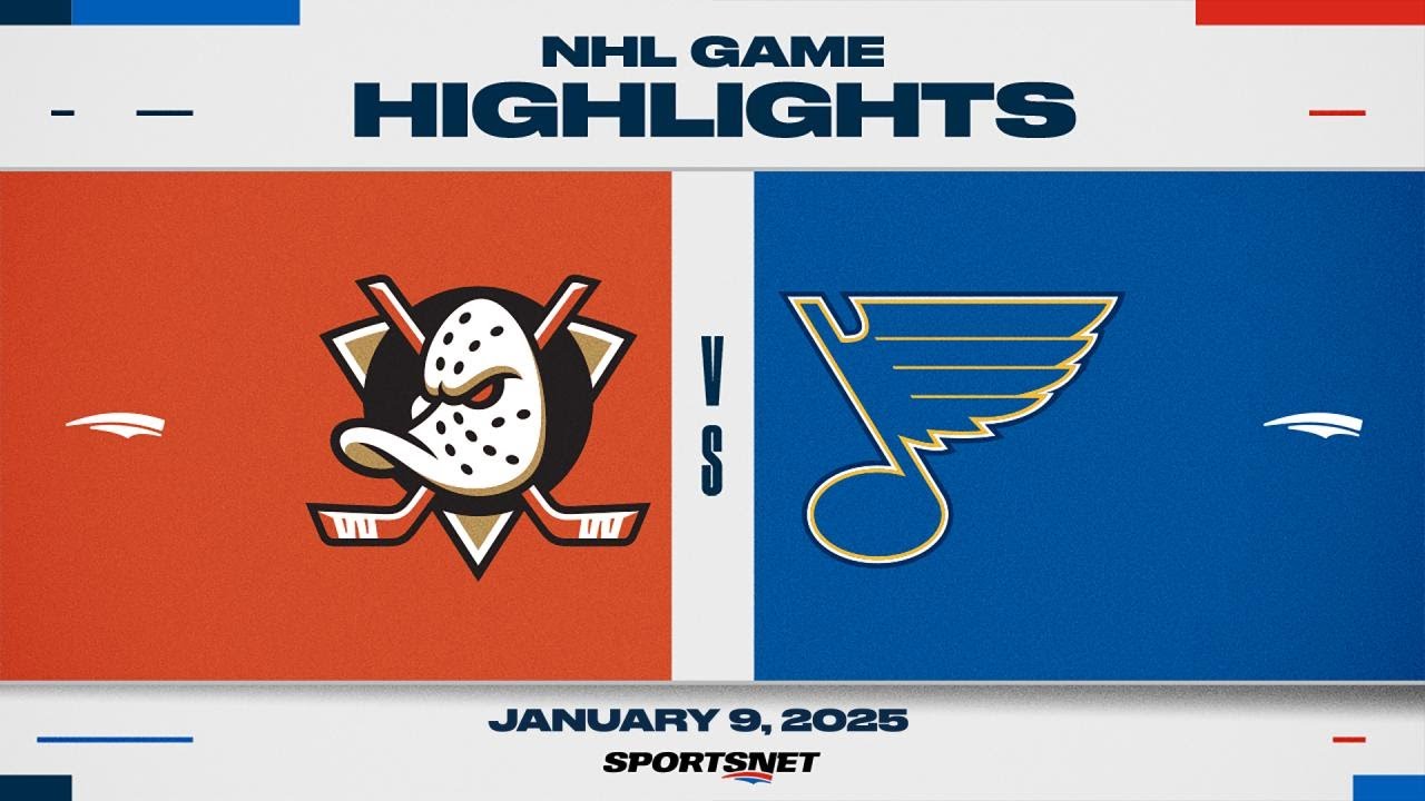 NHL Highlights | Ducks vs. Blues - January 9, 2025