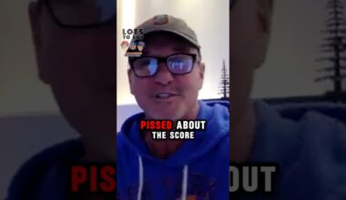 "If I drop a word it's because I'm pissed about the score"