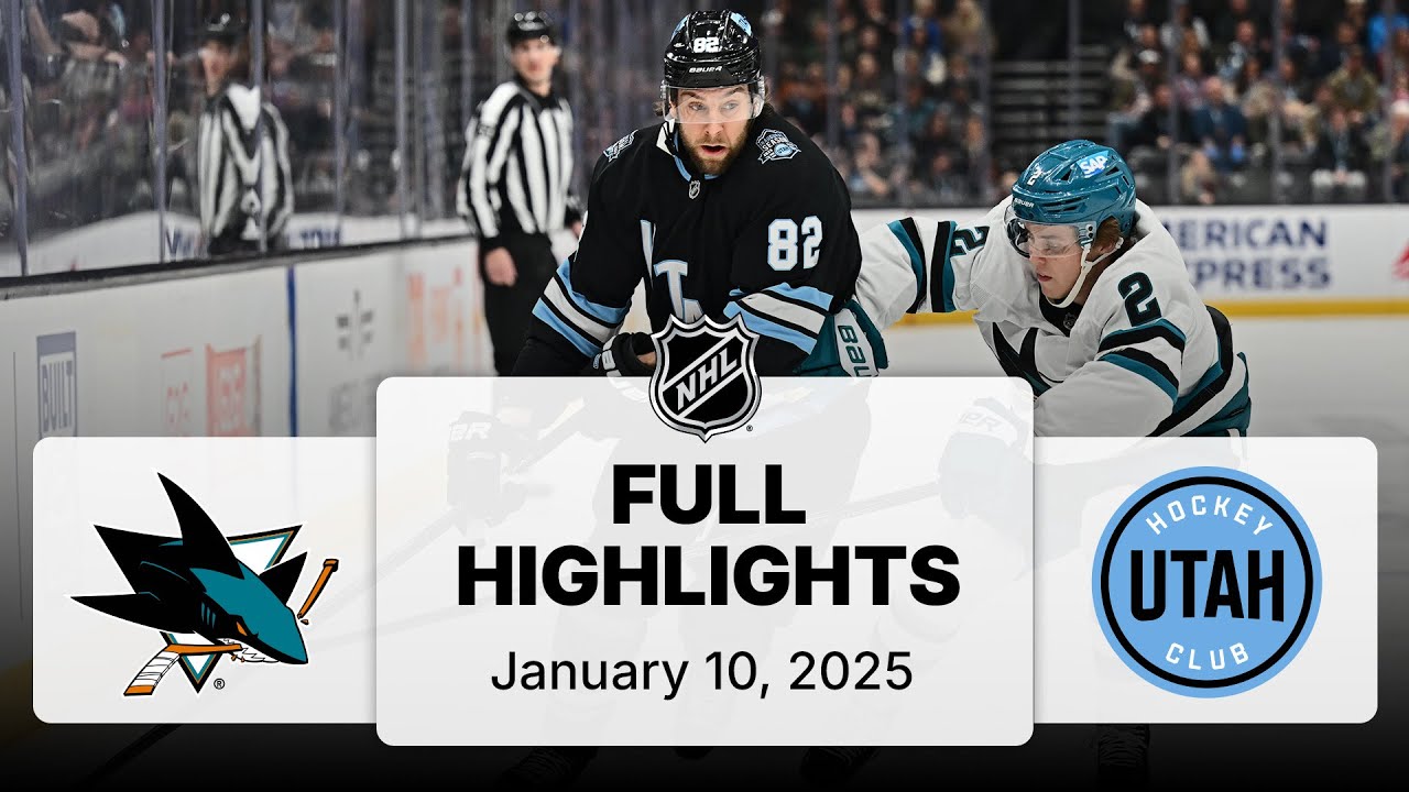 NHL Highlights | Sharks vs. Utah Hockey Club - January 10, 2025