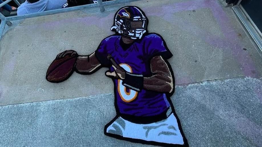 NFL's 'Rug Guy': The artist behind Lamar Jackson and C.J. Stroud's custom keepsakes