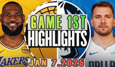 Los Angeles Lakers VS Dallas Mavericks Game 1st Highlights Jan 07,2025 NBA Season 2024-25