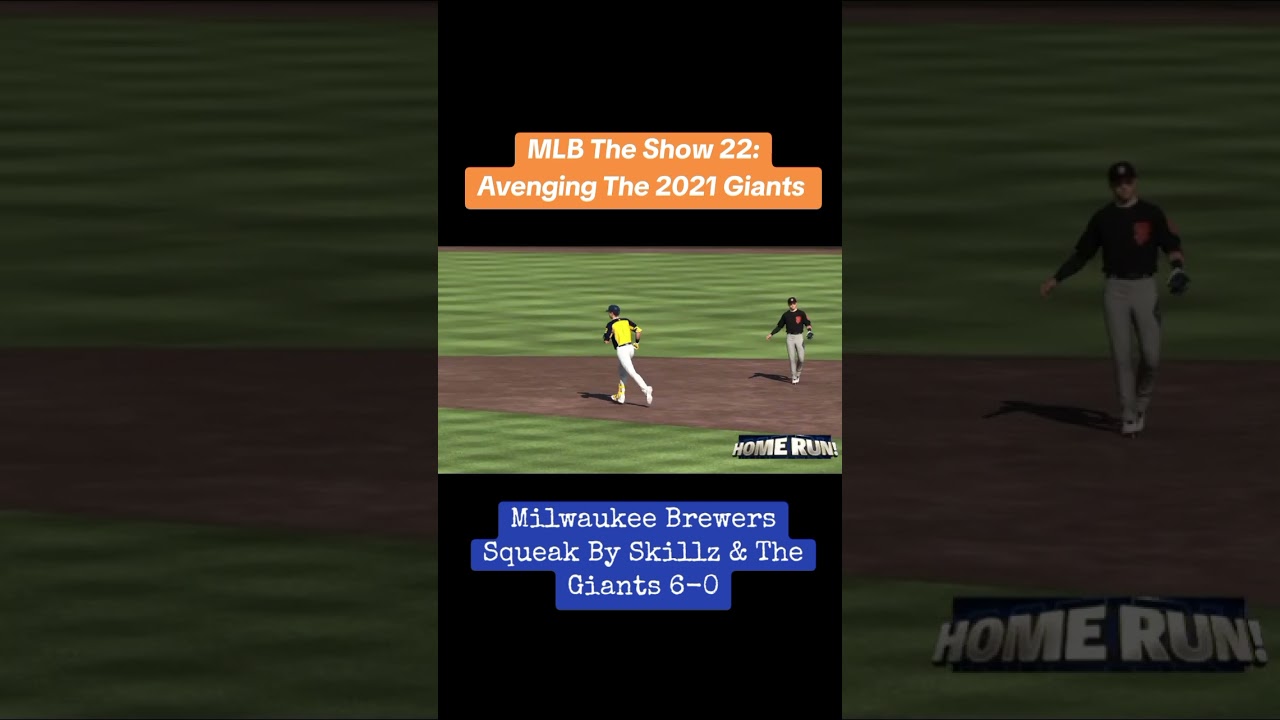 MLB The Show 22, Avenging The 2021 Giants: Milwaukee Brewers Squeak By Skillz And The Giants 6-0