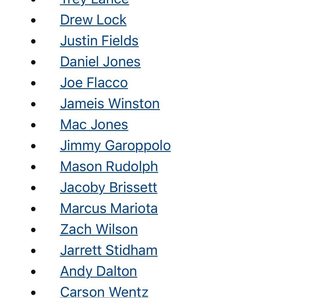 Here’s a list of free-agent quarterbacks for 2025. Which of these quarterbacks would you like to see challenge Anthony Richardson for the starting quarterback position?