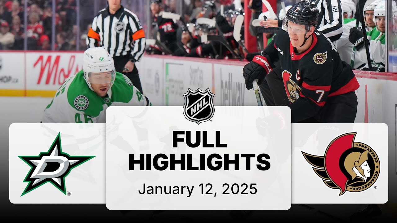 NHL Highlights | Stars vs. Senators - January 12, 2025