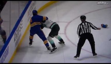 NHL hockey fight - Dennis Gilbert(Sabres) vs. Oliver Bjorkstrand(Kraken)