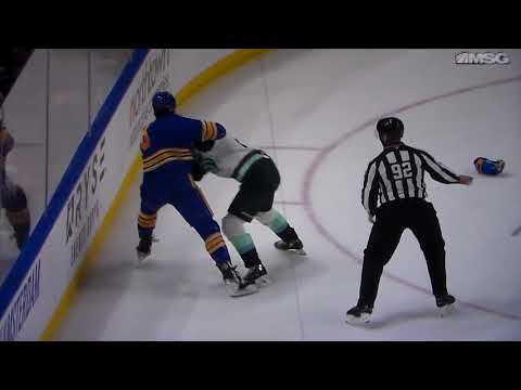 NHL hockey fight - Dennis Gilbert(Sabres) vs. Oliver Bjorkstrand(Kraken)
