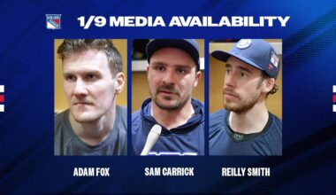 NYR vs NJD: Adam Fox, Sam Carrick and Reilly Smith Postgame Availability | Jan. 9, 2025