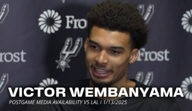 Victor Wembanyama Postgame vs Los Angeles Lakers | 1.13.2025