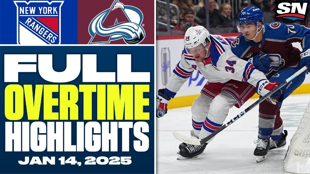 New York Rangers at Colorado Avalanche | FULL Overtime Highlights - January 12, 2025