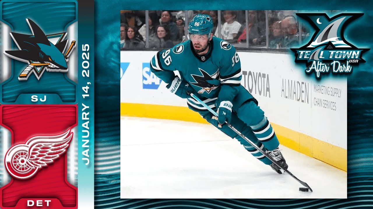 San Jose Sharks @ Detroit Red Wings - 1/14/2025 - Teal Town USA After Dark (Postgame))