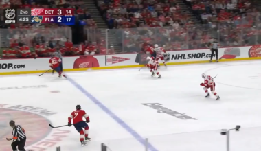 Kasper scores first even strength goal of game