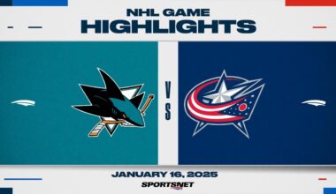 NHL Highlights | Sharks vs. Blue Jackets - January 16, 2025